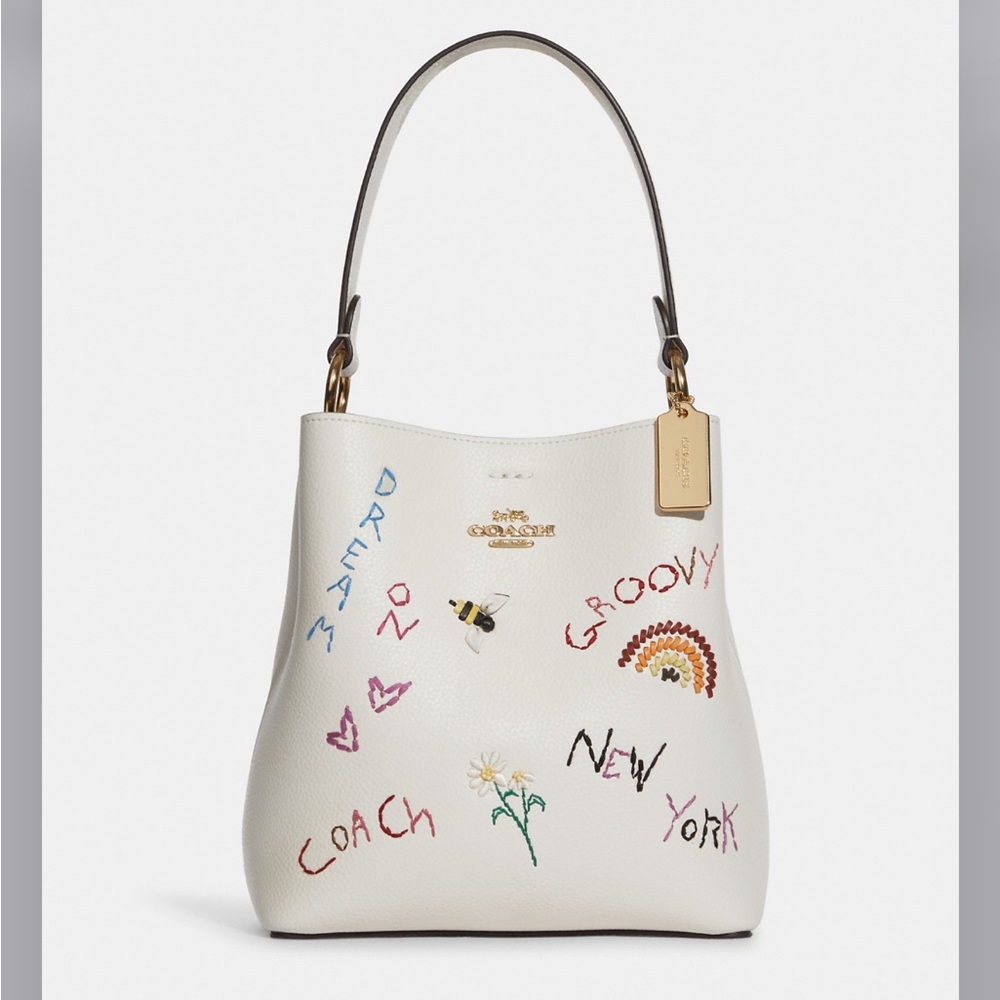 Coach Small Town Bucket Bag With Diary Embroidery
